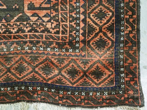 ANTIQUE WESTERN AFGHAN BALUCH RUG WITH 'KALAM DONNEH' DESIGN CIRCA 1890 - ADDITIONAL PHOTO 11