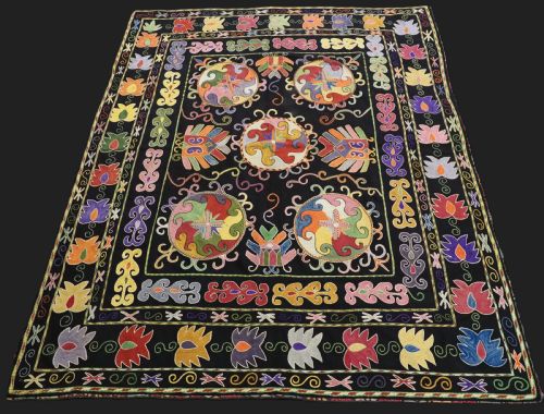 Antique Uzbek Lakai 'Dasterkhan' Eating Cloth, Circa 1900/20.