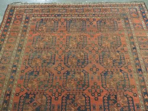 ANTIQUE ERSARI TURKMEN MAIN CARPET GOOD EARLY EXAMPLE WITH WEAR CIRCA 185070 - ADDITIONAL PHOTO 2