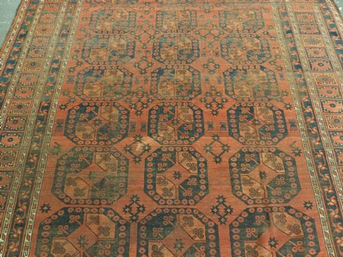 ANTIQUE ERSARI TURKMEN MAIN CARPET GOOD EARLY EXAMPLE WITH WEAR CIRCA 185070 - ADDITIONAL PHOTO 3