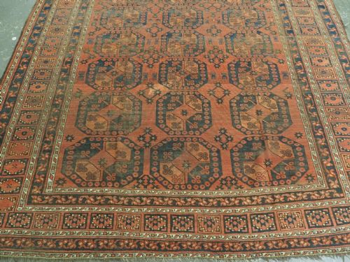 ANTIQUE ERSARI TURKMEN MAIN CARPET GOOD EARLY EXAMPLE WITH WEAR CIRCA 185070 - ADDITIONAL PHOTO 4