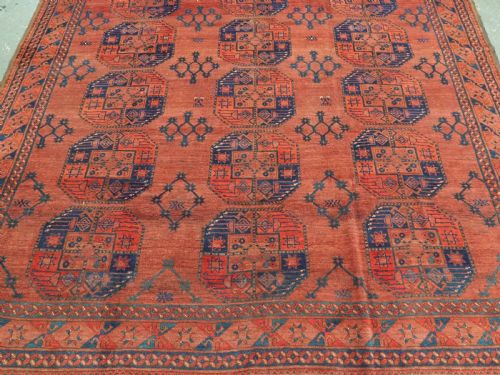 ANTIQUE ERSARI TURKMEN MAIN CARPET NORTHERN AFGHANISTAN CIRCA 1890 - ADDITIONAL PHOTO 4