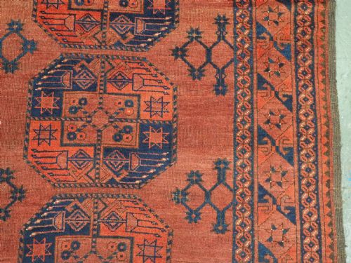 ANTIQUE ERSARI TURKMEN MAIN CARPET NORTHERN AFGHANISTAN CIRCA 1890 - ADDITIONAL PHOTO 8