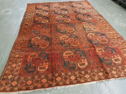 ANTIQUE NORTHERN AFGHAN ERSARI TURKMEN CARPET EXCELLENT CONDITION CIRCA 1900 - ADDITIONAL PHOTO 1