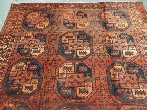 ANTIQUE NORTHERN AFGHAN ERSARI TURKMEN CARPET EXCELLENT CONDITION CIRCA 1900 - ADDITIONAL PHOTO 2