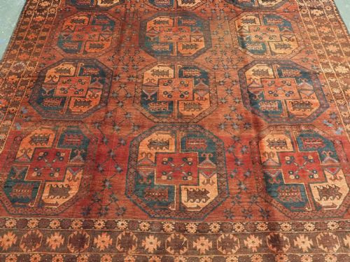 ANTIQUE NORTHERN AFGHAN ERSARI TURKMEN CARPET EXCELLENT CONDITION CIRCA 1900 - ADDITIONAL PHOTO 4