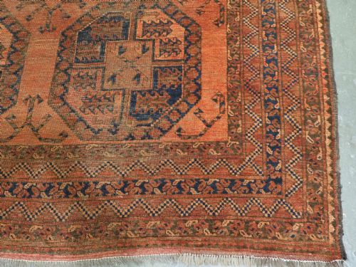 ANTIQUE AFGHAN ERSARI TURKMEN CARPET LARGE COUNTRY HOUSE SIZE CIRCA 1900 - ADDITIONAL PHOTO 11