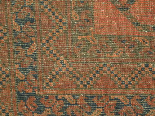 ANTIQUE AFGHAN ERSARI TURKMEN CARPET LARGE COUNTRY HOUSE SIZE CIRCA 1900 - ADDITIONAL PHOTO 12