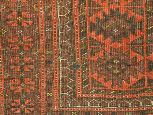 ANTIQUE AFGHAN KIZIL AYAK TURKMEN CARPET OF GOOD ROOM SIZE CIRCA 1900 - ADDITIONAL PHOTO 12