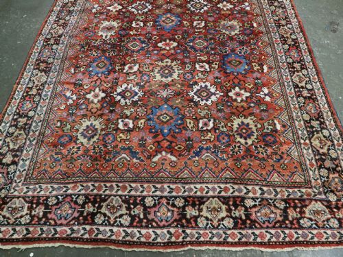 ANTIQUE PERSIAN MAHAL CARPET EXCELLENT ALL OVER PALMETTE DESIGN SUPERB COLOURS CIRCA 1900 - ADDITIONAL PHOTO 4