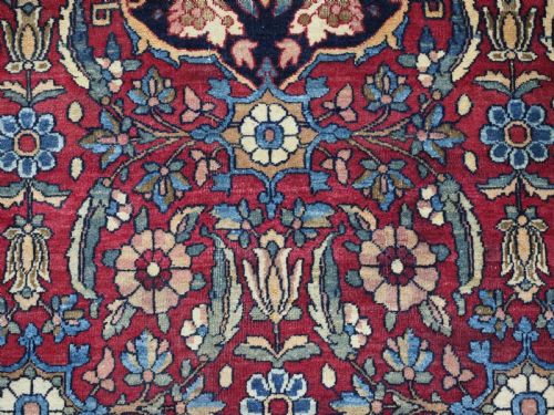 ANTIQUE ISFAHAN RUG OF CLASSIC SMALL MEDALLION DESIGN CIRCA 1900 - ADDITIONAL PHOTO 12