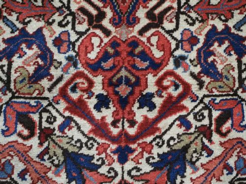ANTIQUE HERIZ RUG OF SMALL SIZE STAR MEDALLION ON AN IVORY GROUND CIRCA 1920 - ADDITIONAL PHOTO 10