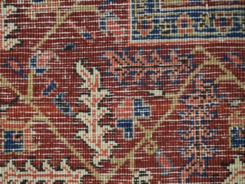 ANTIQUE HERIZ RUG OF SMALL SIZE STAR MEDALLION ON AN IVORY GROUND CIRCA 1920 - ADDITIONAL PHOTO 13