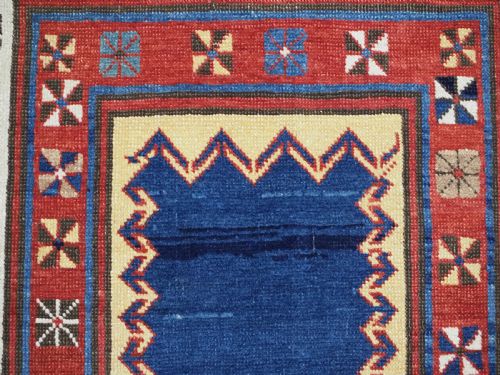 ANTIQUE CAUCASIAN TALISH LONG RUG WITH BLUE GROUND OUTSTANDING CONDITION AND COLOUR CIRCA 1880 - ADDITIONAL PHOTO 9