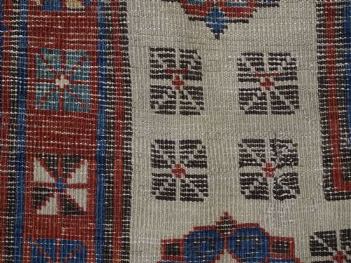 ANTIQUE CAUCASIAN TALISH LONG RUG WITH BLUE GROUND OUTSTANDING CONDITION AND COLOUR CIRCA 1880 - ADDITIONAL PHOTO 13