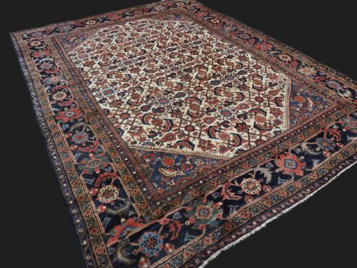 ANTIQUE COUNTRY HOUSE MAHAL CARPET WITH IVORY GROUND CIRCA 1900 - ADDITIONAL PHOTO 1