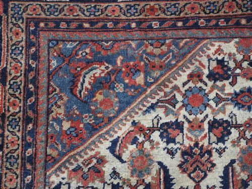 ANTIQUE COUNTRY HOUSE MAHAL CARPET WITH IVORY GROUND CIRCA 1900 - ADDITIONAL PHOTO 6