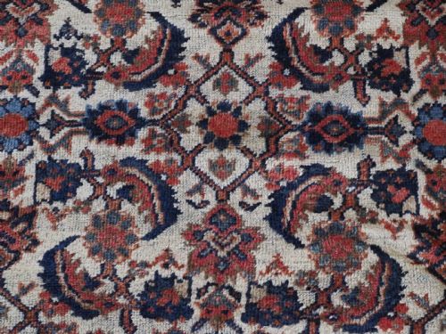 ANTIQUE COUNTRY HOUSE MAHAL CARPET WITH IVORY GROUND CIRCA 1900 - ADDITIONAL PHOTO 9