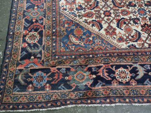 ANTIQUE COUNTRY HOUSE MAHAL CARPET WITH IVORY GROUND CIRCA 1900 - ADDITIONAL PHOTO 14