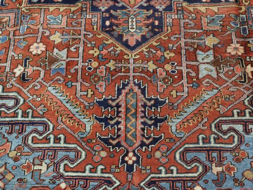 ANTIQUE COUNTRY HOUSE HERIZ CARPET WITH OUTSTANDING COLOUR CIRCA 1900 - ADDITIONAL PHOTO 11