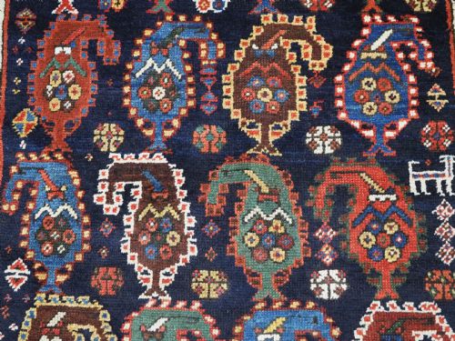 ANTIQUE CAUCASIAN GENDJE KAZAK RUNNER WITH COLOURFUL BOTEH DESIGN CIRCA 1900 - ADDITIONAL PHOTO 10