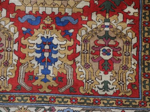 ANTIQUE RUG IN THE STYLE OF A CAUCASIAN KARABAGH 18TH CENTURY 'BLOSSOM' RUG CIRCA 1920 - ADDITIONAL PHOTO 13