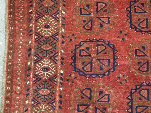 ANTIQUE AFGHAN VILLAGE RUG OF TRADITIONAL DESIGN WARM COLOURS CIRCA 1920 - ADDITIONAL PHOTO 5