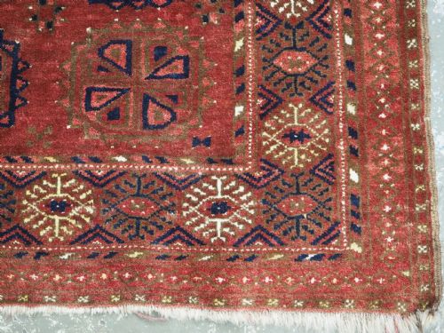 ANTIQUE AFGHAN VILLAGE RUG OF TRADITIONAL DESIGN WARM COLOURS CIRCA 1920 - ADDITIONAL PHOTO 8