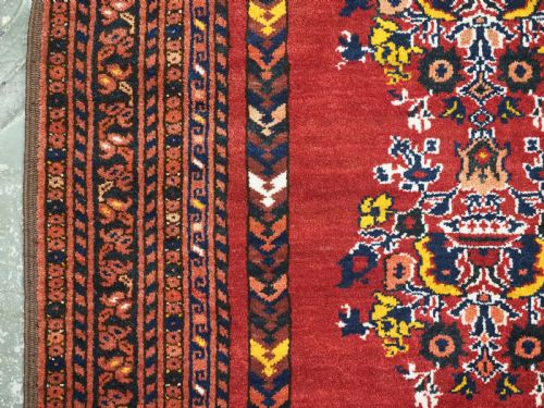 ANTIQUE AFGHAN KIZIL AYAK MOSQUE PRAYER RUG WITH DOUBLE LANTERN CIRCA 1920 - ADDITIONAL PHOTO 7