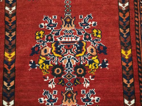 ANTIQUE AFGHAN KIZIL AYAK MOSQUE PRAYER RUG WITH DOUBLE LANTERN CIRCA 1920 - ADDITIONAL PHOTO 8