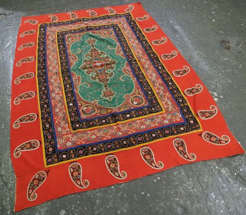 ANTIQUE PERSIAN RASHT EMBROIDERY SILK FELT APPLIQUE WORK CIRCA 1900 - ADDITIONAL PHOTO 3