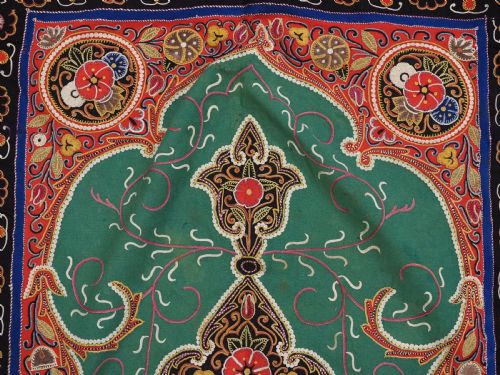ANTIQUE PERSIAN RASHT EMBROIDERY SILK FELT APPLIQUE WORK CIRCA 1900 - ADDITIONAL PHOTO 10