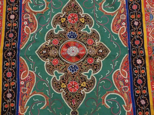 ANTIQUE PERSIAN RASHT EMBROIDERY SILK FELT APPLIQUE WORK CIRCA 1900 - ADDITIONAL PHOTO 11