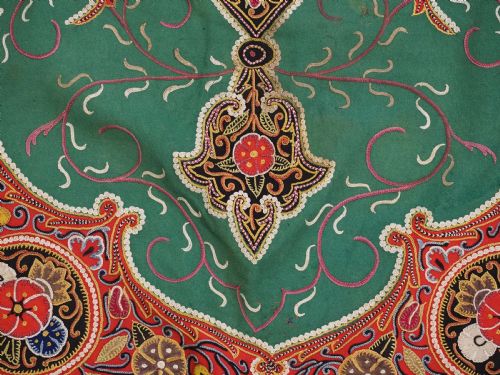 ANTIQUE PERSIAN RASHT EMBROIDERY SILK FELT APPLIQUE WORK CIRCA 1900 - ADDITIONAL PHOTO 13