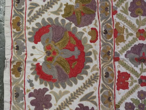VINTAGE UZBEK BUKHARA REGION SUZANI TRADITIONAL DESIGN CIRCA 1930 - ADDITIONAL PHOTO 6