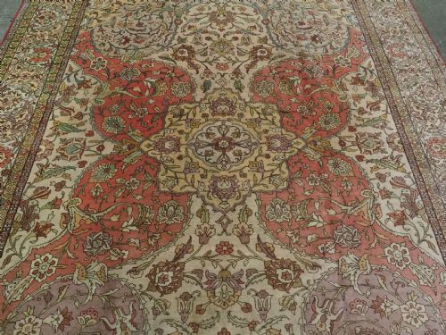 ANTIQUE 'BENLIAN' TABRIZ CARPET WONDERFUL SOFT PASTEL COLOURS CIRCA 1920 - ADDITIONAL PHOTO 2