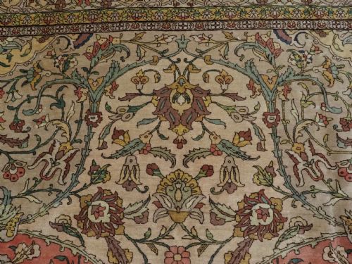 ANTIQUE 'BENLIAN' TABRIZ CARPET WONDERFUL SOFT PASTEL COLOURS CIRCA 1920 - ADDITIONAL PHOTO 7