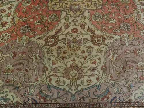 ANTIQUE 'BENLIAN' TABRIZ CARPET WONDERFUL SOFT PASTEL COLOURS CIRCA 1920 - ADDITIONAL PHOTO 11