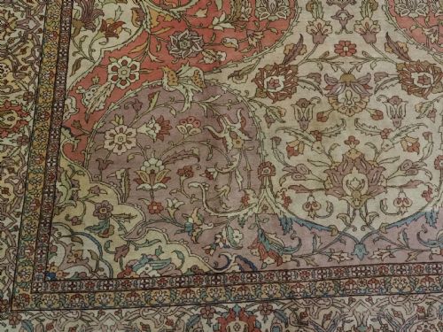 ANTIQUE 'BENLIAN' TABRIZ CARPET WONDERFUL SOFT PASTEL COLOURS CIRCA 1920 - ADDITIONAL PHOTO 12