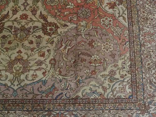 ANTIQUE 'BENLIAN' TABRIZ CARPET WONDERFUL SOFT PASTEL COLOURS CIRCA 1920 - ADDITIONAL PHOTO 13
