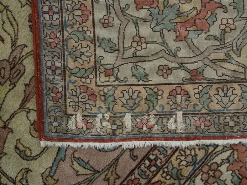ANTIQUE 'BENLIAN' TABRIZ CARPET WONDERFUL SOFT PASTEL COLOURS CIRCA 1920 - ADDITIONAL PHOTO 17
