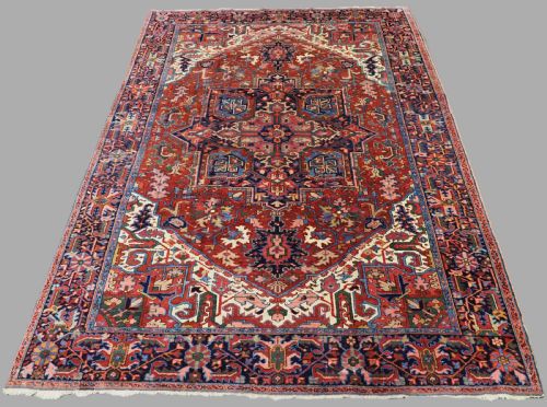 ANTIQUE HERIZ CARPET SUPERB COLOURS AND OUTSTANDING CONDITION CIRCA 1900