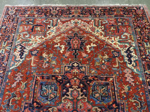 ANTIQUE HERIZ CARPET SUPERB COLOURS AND OUTSTANDING CONDITION CIRCA 1900 - ADDITIONAL PHOTO 5