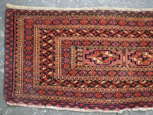 ANTIQUE TEKKE TURKMEN TORBA FACE WITH FOUR CHUVAL GULS CIRCA 1880 - ADDITIONAL PHOTO 1