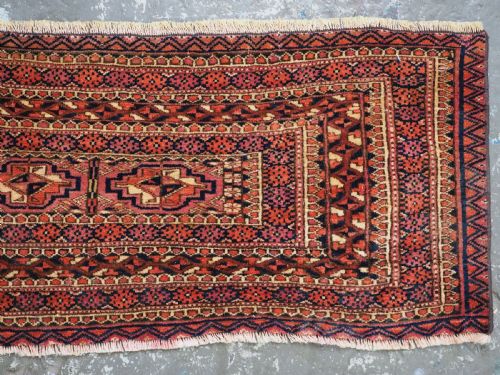 ANTIQUE TEKKE TURKMEN TORBA FACE WITH FOUR CHUVAL GULS CIRCA 1880 - ADDITIONAL PHOTO 2