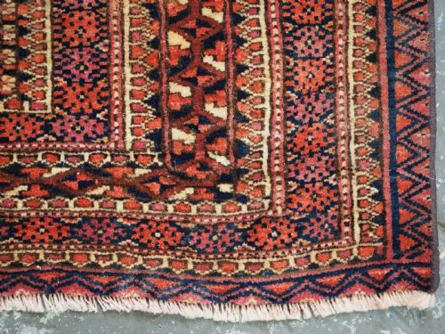 ANTIQUE TEKKE TURKMEN TORBA FACE WITH FOUR CHUVAL GULS CIRCA 1880 - ADDITIONAL PHOTO 9