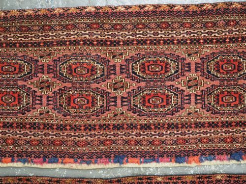 A PAIR OF ANTIQUE TEKKE TURKMEN TORBA FACES WITH 'SALOR' GULS CIRCA 1880 - ADDITIONAL PHOTO 5
