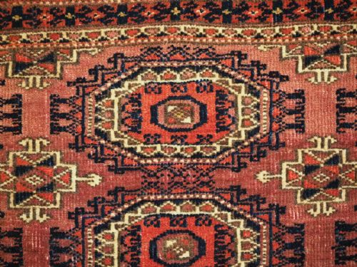 A PAIR OF ANTIQUE TEKKE TURKMEN TORBA FACES WITH 'SALOR' GULS CIRCA 1880 - ADDITIONAL PHOTO 11