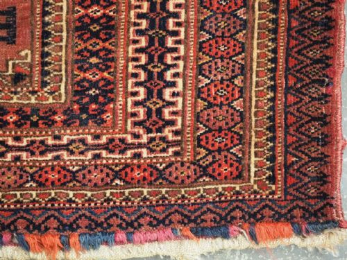 A PAIR OF ANTIQUE TEKKE TURKMEN TORBA FACES WITH 'SALOR' GULS CIRCA 1880 - ADDITIONAL PHOTO 13