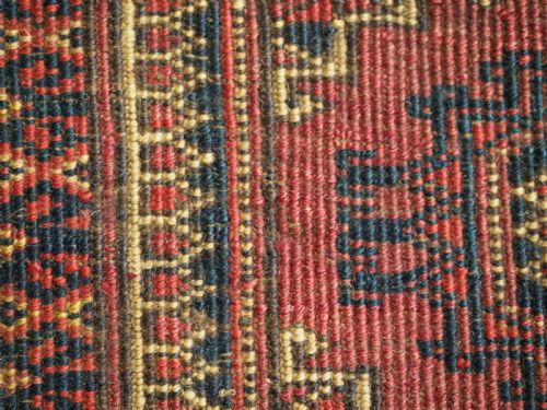 A PAIR OF ANTIQUE TEKKE TURKMEN TORBA FACES WITH 'SALOR' GULS CIRCA 1880 - ADDITIONAL PHOTO 14